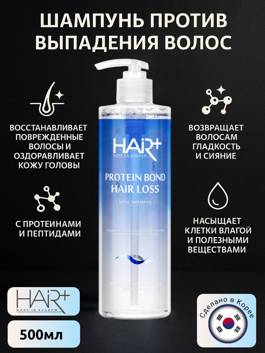 Протеиновый шампунь против выпадения волос Protein Bond Hair Loss Vital Shampoo, 500мл